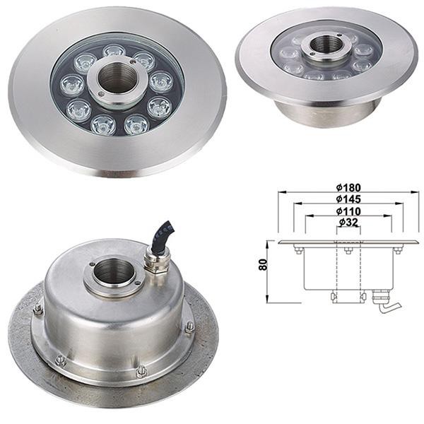 Dmx Submersible Fountain Led Lights factory